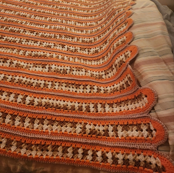 Vintage Handmade Crochet Blanket - Picture 6 of 11